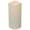 Ivory Wax-Look LED Pillar Candle with Timer and Flickering Flame Effect - Battery Operated